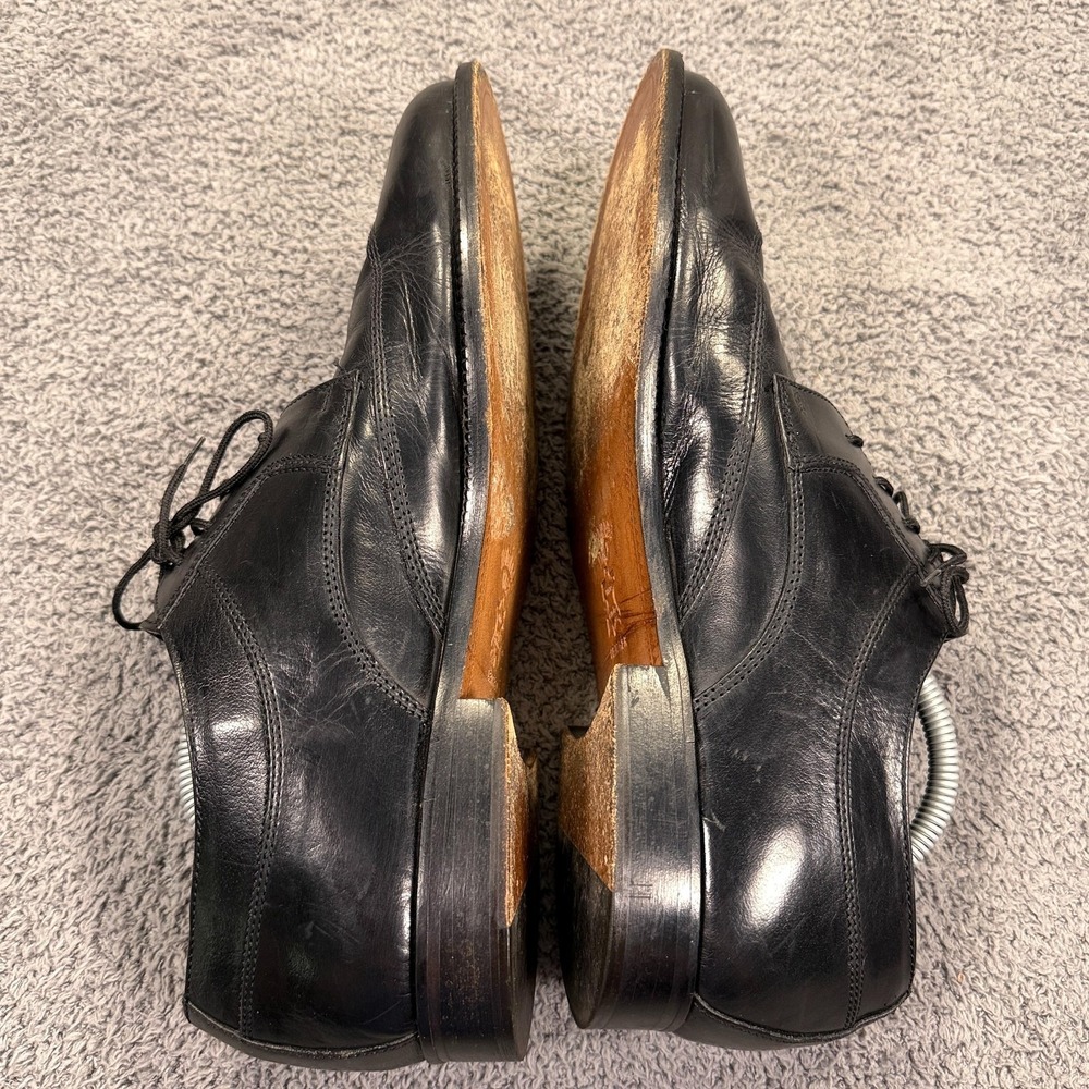 Stanley Blacker‎ Wingtip Oxford Shoes Mens 11 Black Leather Hand Made in Italy - Picture 8 of 12